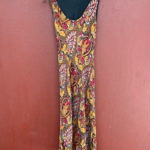 Floral midi slim dress